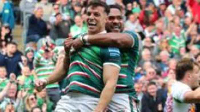 Radwan scores hat-trick as Leicester thrash Quins