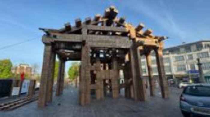 Roman forum built from cardboard in a day