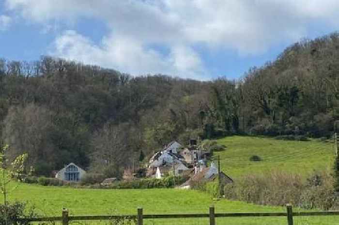 Idyllic charming Somerset village reminiscent of the French Alps