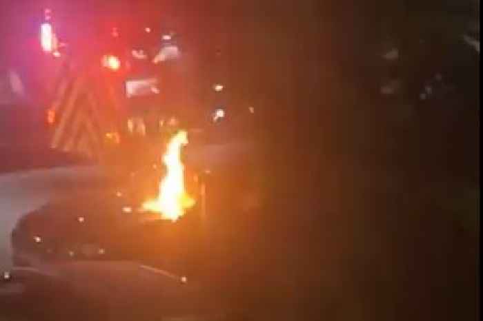 BMW car firebombed on Glasgow street as police launch probe