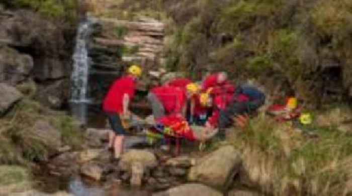 Woman winched to safety after fall in Peak District