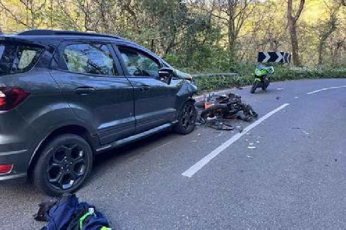 Motorcyclist suffers serious injuries after crash near Cornwall pub