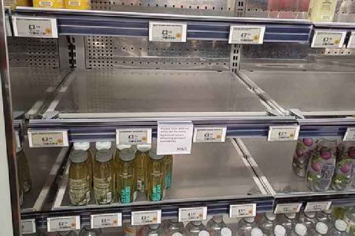 Empty shelves in M&S stores as some staff told 'stay home'