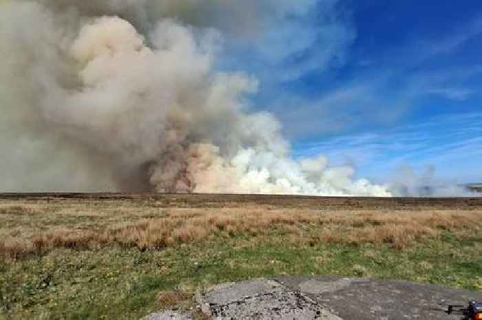 Live updates as crews from across Derbyshire deal with huge wildfire near pub