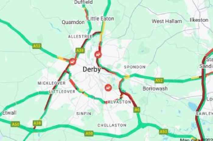 Live updates as 'heavy traffic' builds in and around Derby city centre