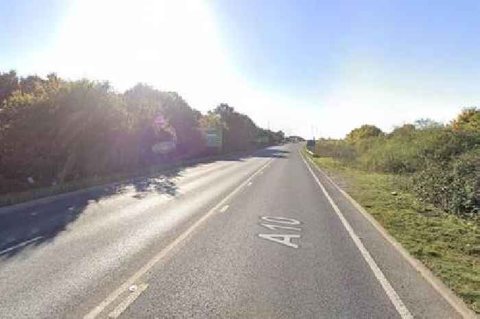 A10 Milton crash: Two people rescued by fire service after taxi and lorry crash rushed to hospital