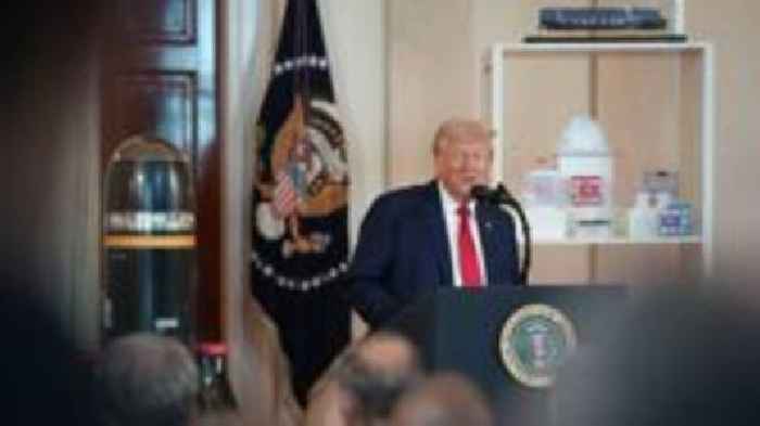 Trump tells business chiefs he needs 'little bit of time' as US economy shrinks