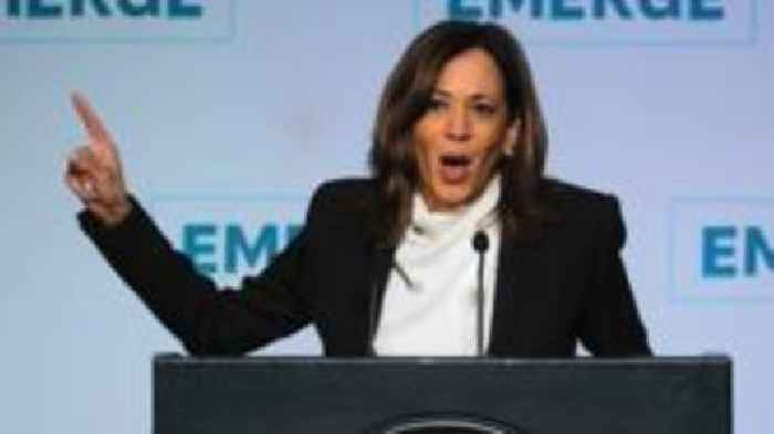 Kamala Harris hits out at Trump in first major speech since losing election