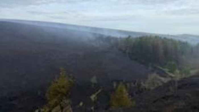 'Heartbreaking' images show moorland fire aftermath