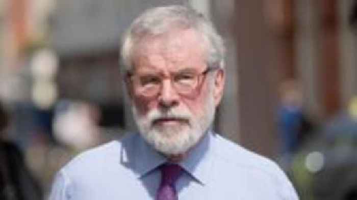 Sharp exchanges between Gerry Adams and BBC barrister
