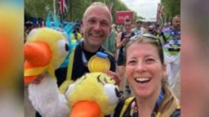 Teacher who did marathon as emu to run with pupils
