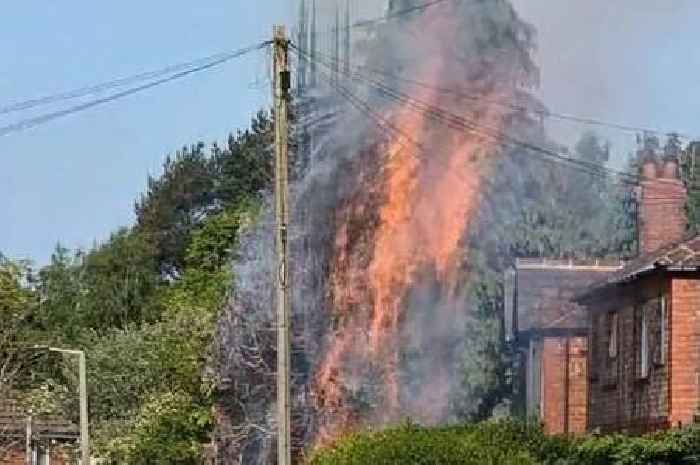 Baby rushed to hospital following garden fire at UK home