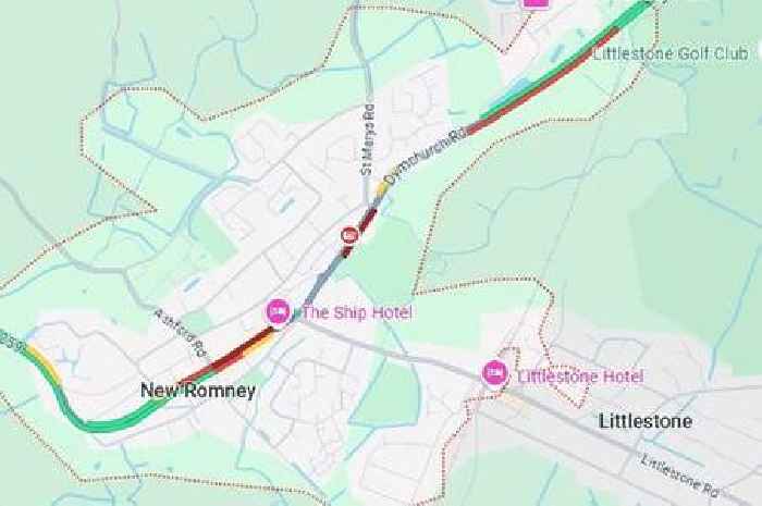 Live Kent A259 traffic updates as motorbike and ambulance crash closes road