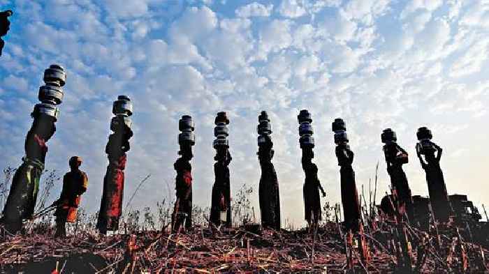 In Photos: Shahpur villagers walk 3 km daily for water amid severe shortage