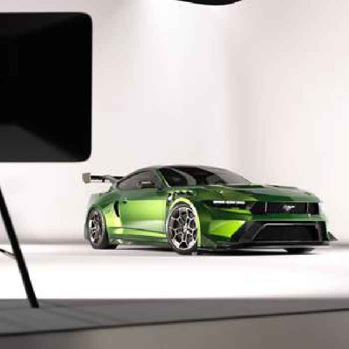 Rendering: Ford Mustang GTD in Eruption Green Challenges the Roswell Green Corvette ZR1
