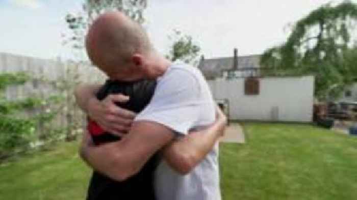 Seriously injured paddleboarder reunited with schoolboy who saved his life
