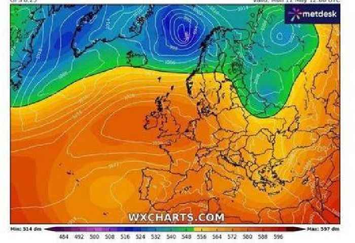 UK weather maps show mini-heatwave return with 23C conditions forecast