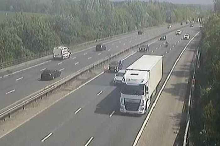 Live Kent M20 traffic updates as car and lorry crash partially blocks motorway