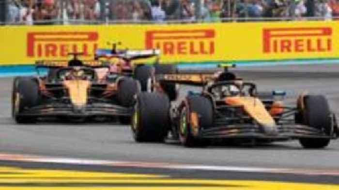 Norris wins Miami sprint with help from safety car