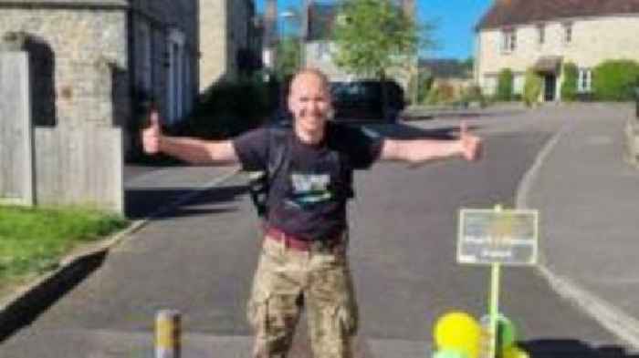 Veteran completes 24-hour charity walking challenge