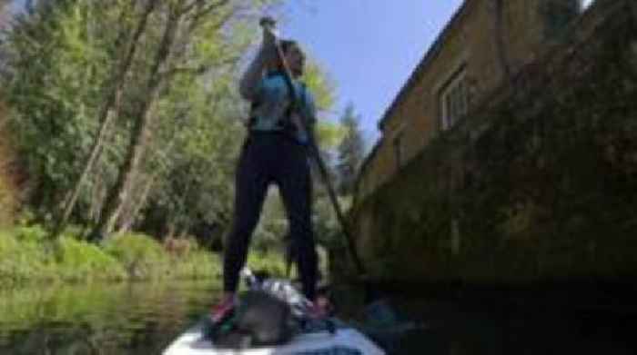 My day navigating a river on a paddleboard