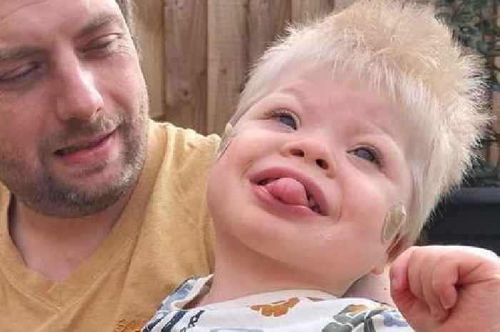Dad's message of hope over son's rare condition that's left him unable to crawl