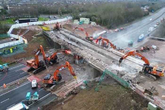 Time-lapse video captures urgent M4 bridge demolition to avoid Monday rush hour chaos