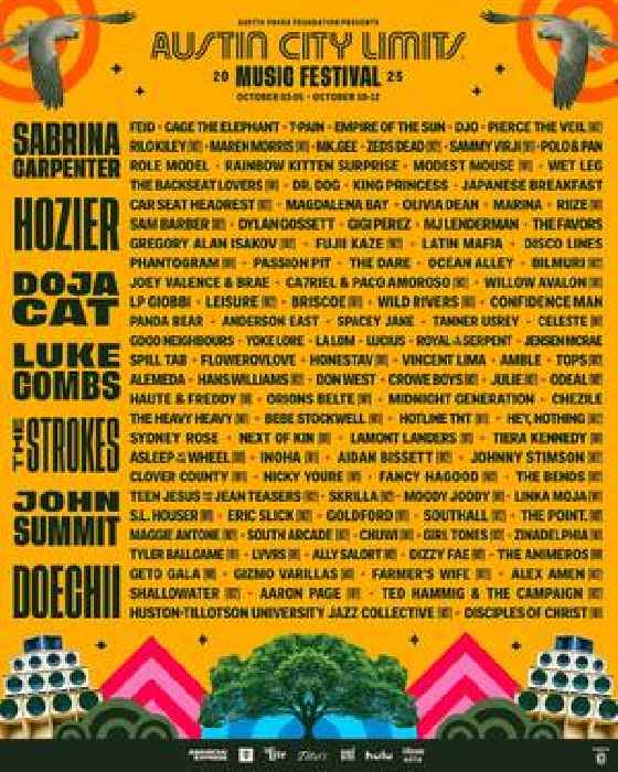 Austin City Limits 2025 Has Sabrina Carpenter, The Strokes, Doechii, & More