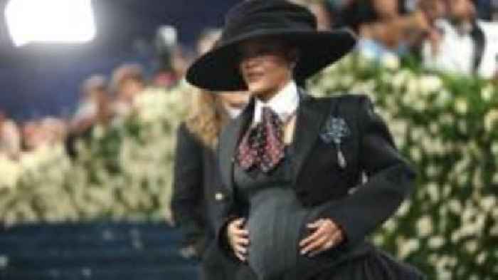 Rihanna reveals she is pregnant with third child at Met Gala