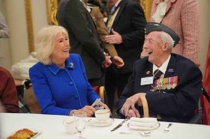 Tewkesbury war veteran shares a laugh with Queen at VE Day tea party at Buckingham Palace