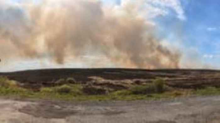 Firefighters at scene of large gorse fire near Clogher