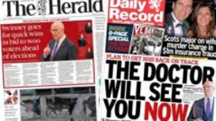Scotland's papers: Swinney's 'quick wins' for SNP election push
