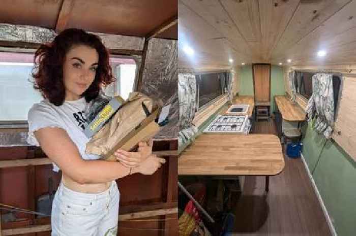 Young woman turning £15,000 'sunk' narrowboat into dream home to avoid 'mad' housing market