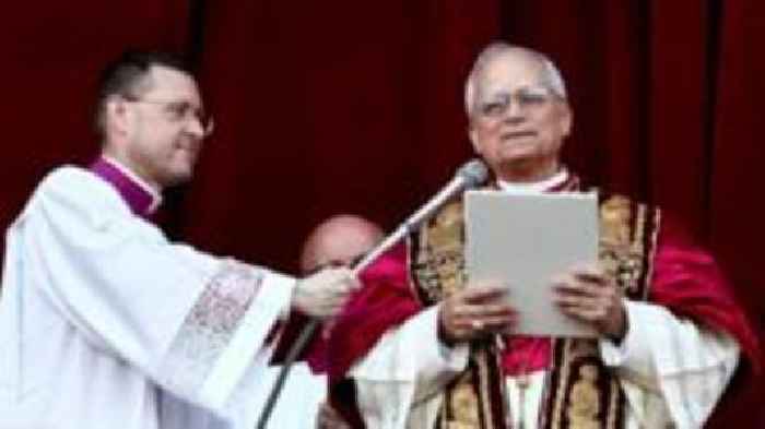 Watch: Pope Leo XIV's first public address - in full