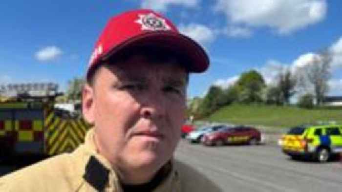 Firefighters still at the scene of large cross-border gorse fire