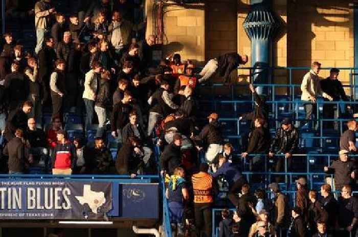Chelsea's European match descends into chaos as Djurgarden fans clash with riot police
