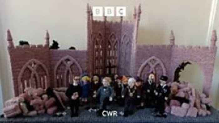 V.E day tribute to Coventry Cathedral.