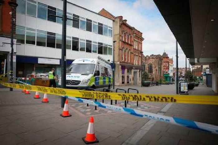 Police name man charged with murder after stabbing inside Derby city centre bank