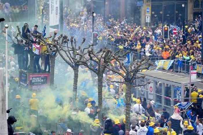 Football fan fighting for his life after horror fall from tree during promotion parade
