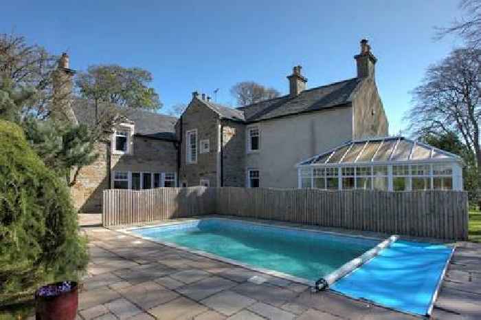 Rural Scottish farmhouse with its own heated swimming pool for sale