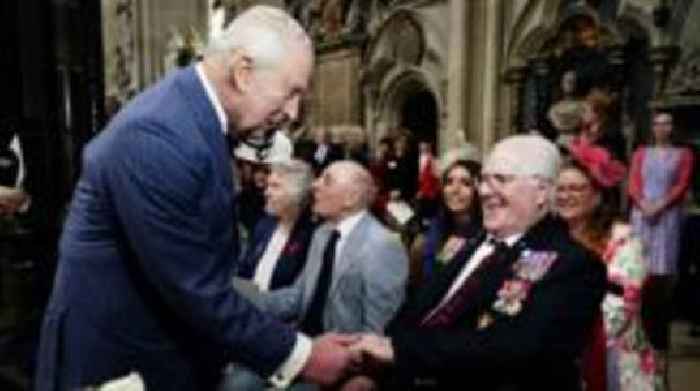 Watch: Royals, veterans and politicians attend VE Day thanksgiving service