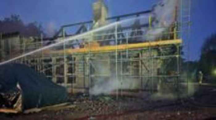 Firefighters tackle blaze at house being built