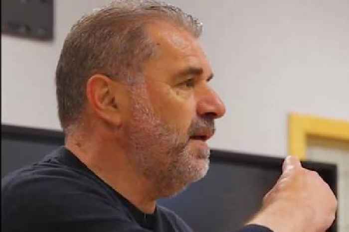 Ange Postecoglou delivers mesmerising dressing room speech to Tottenham players after euphoric Europa League win