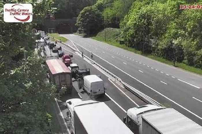 A40 closed near Monmouth as man left in life-threatening condition in crash