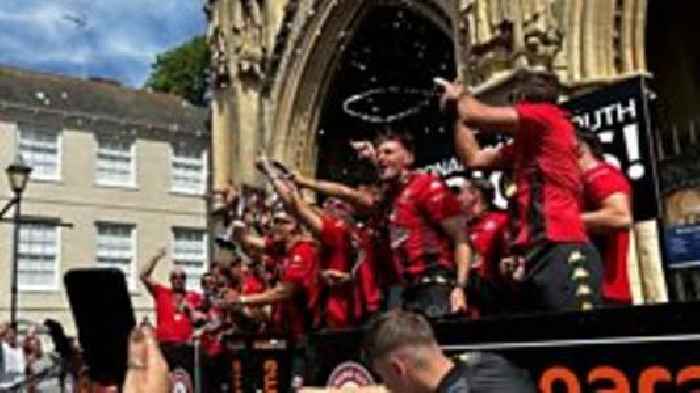 Truro City celebrate their National League South win