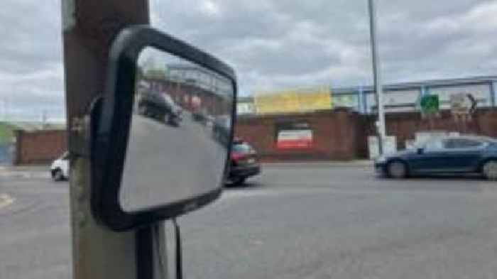 Mirror appears at 'tricky' pedestrian crossing