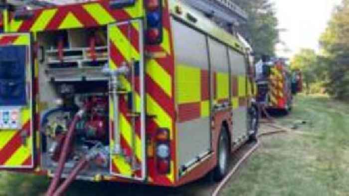 Undergrowth 'well alight' at forest fire