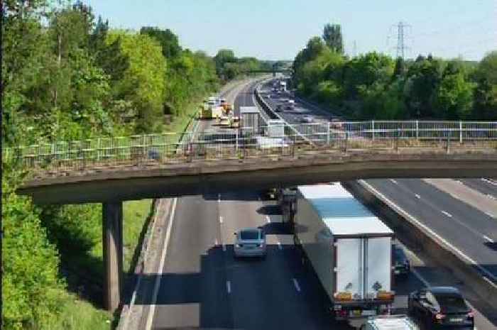 M6 crash live updates as lanes closed and traffic queuing