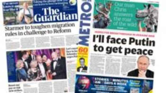 The Papers: PM 'toughens migration rules' and Zelensky ready to 'face Putin'