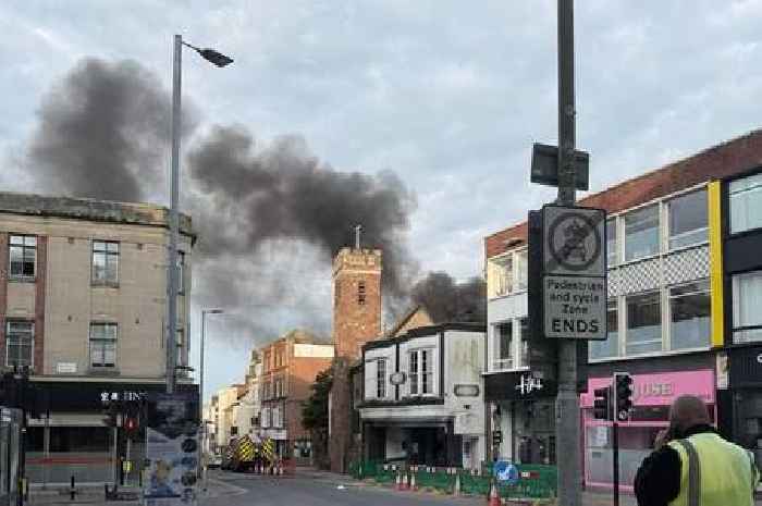 LIVE: Fire raging in Exeter city centre